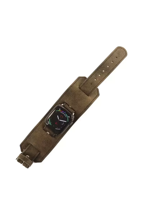 Newface Apple Watch 42mm Nl17 Deri Kordon - Kahverengi