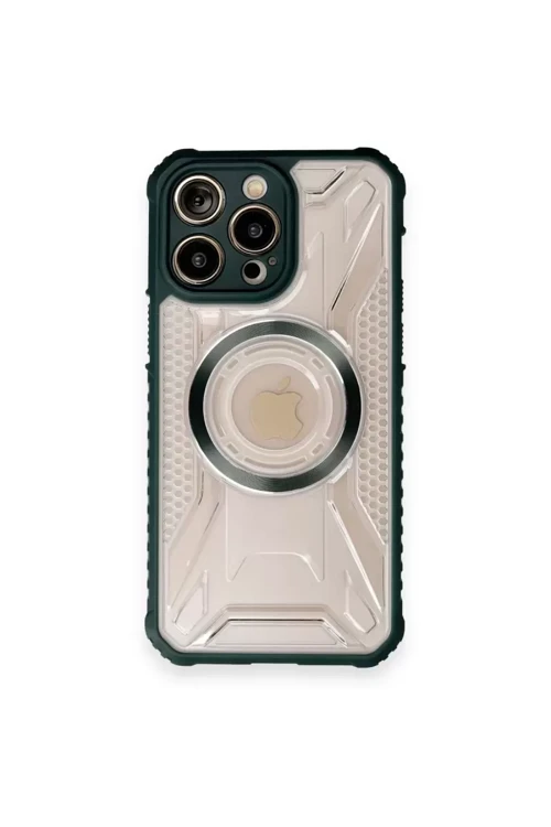 Apple İphone 12 Pro Max Kılıf Prag Magneticsafe Kapak - Koyu Yeşil