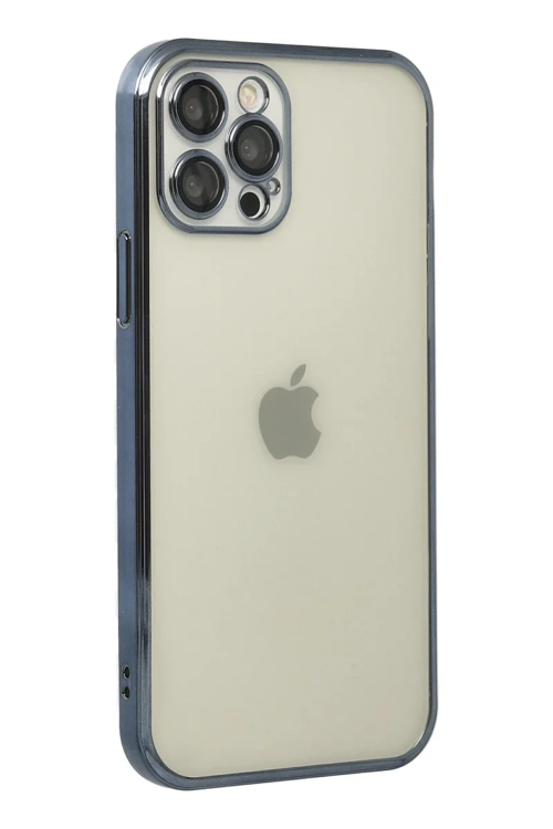 Newface İphone 12 Pro Kılıf Razer Lensli Silikon - Lacivert