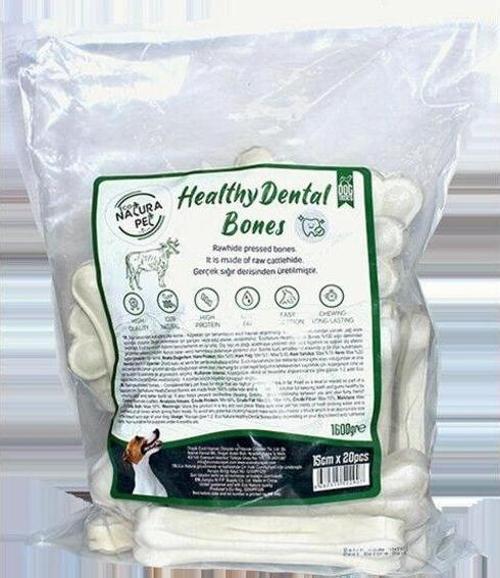 Eco Natura Pet Healty Dental Bones Beyaz Pres Kemik 15 cm 20'li 1600 gr