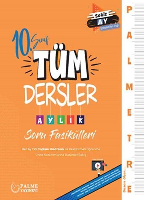 Palme Yayınları 10. Sınıf Tümdersler Aylık Soru Fasikülleri