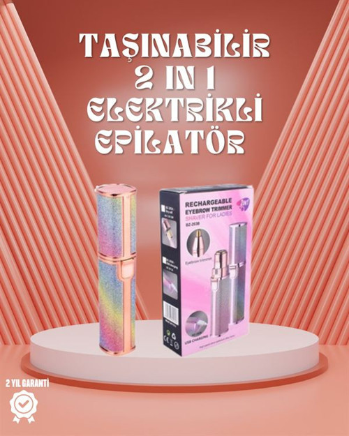 Paslanmaz Çelik Bıçaklı USB Epilatör – Kaş, Üst Dudak ve Çene Tüy Temizleyici