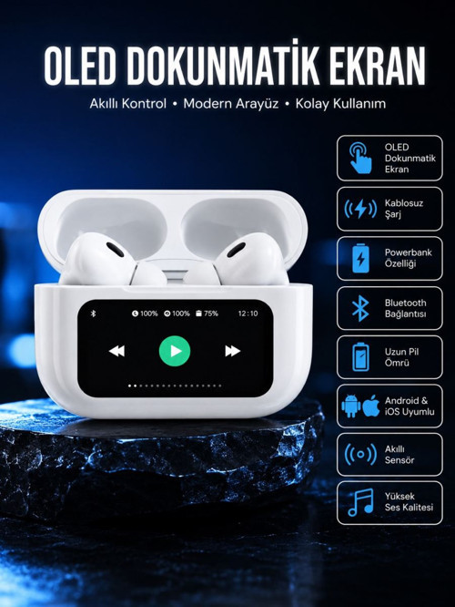 2025 Model Bluetooth Kulaklık Dokunmatik Ekran Yüksek Ses Kalitesi Yeni Nesil