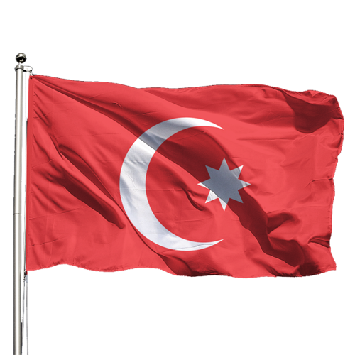 Osmanlı Bayrağı 150x225 - Tek Kat Raşel