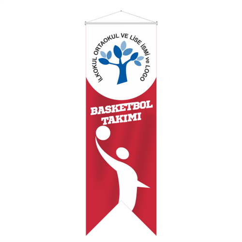 Basketbol Takımı Kırlangıç Flama 70x200 cm