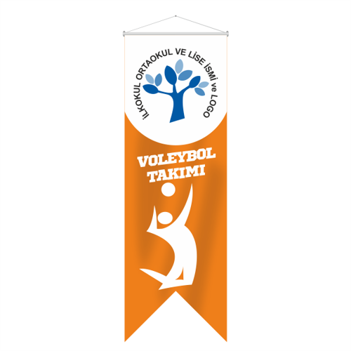 Voleybol Takımı Kırlangıç Flama 70x200 cm