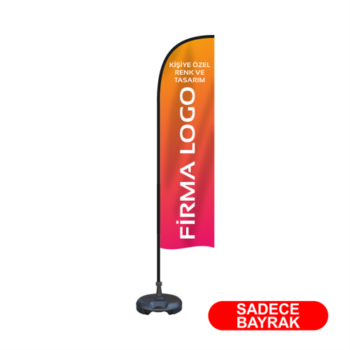 Özel Tasarımlı Yelken Bayrak 75x300cm (Sadece Bayrak)