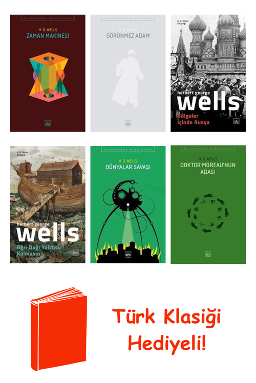 H.G. Wells 6 Kitap Seti + Türk Klasiği Hediye