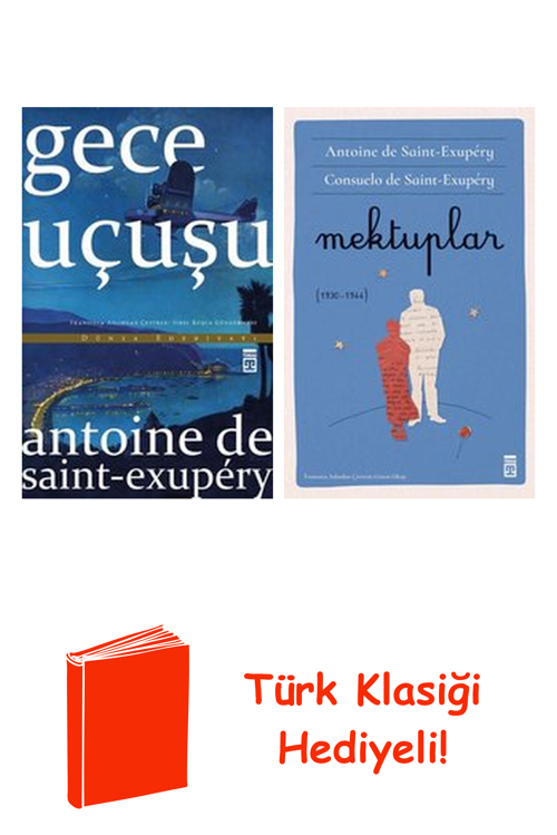 Antoine De Saint-Exupery 2 Kitap Seti + Türk Klasiği Hediye