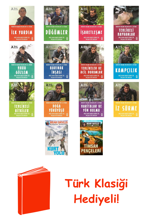 Bear Grylls 14 Kitap Seti + Türk Klasiği Hediye