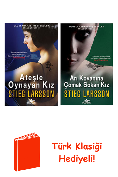 Stieg Larsson 2 Kitap Seti + Türk Klasiği Hediye