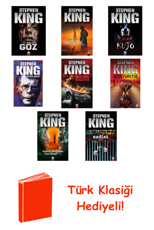Stephen King 8 Kitap Seti + Türk Klasiği Hediye