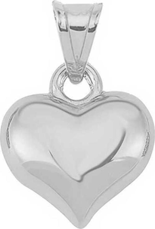 Gümüş 3 Boyutlu Kalp Kadın Kolye Ucu