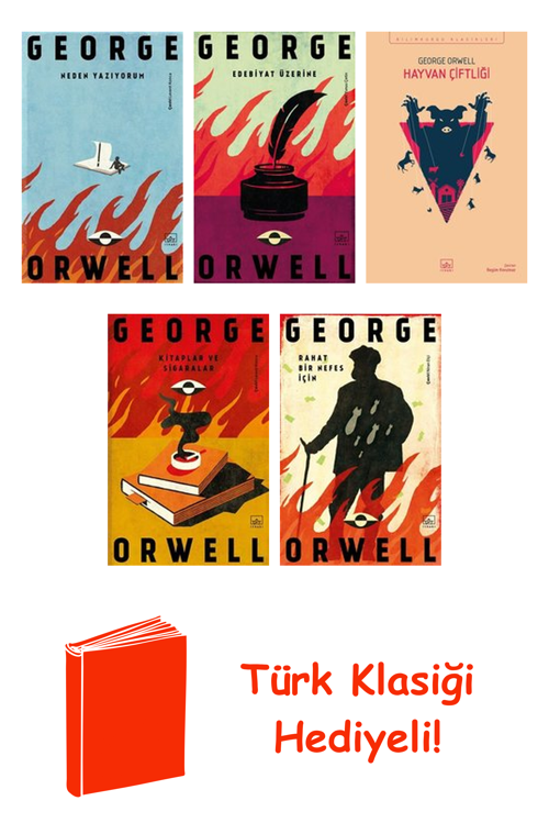 George Orwell 5 Kitap Seti + Türk Klasiği Hediye