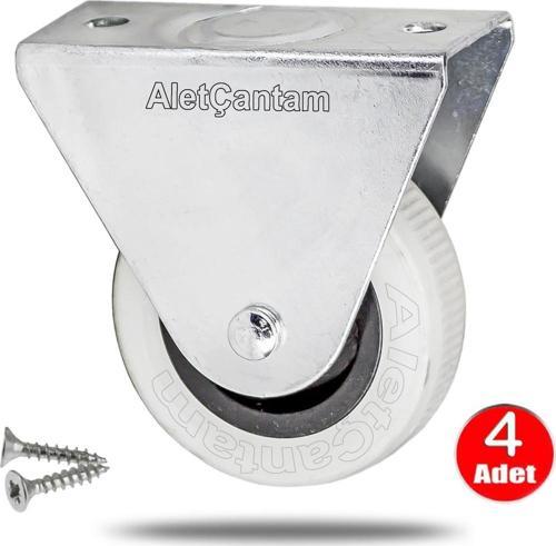 Aletçantam 50mm Sabit Mobilya Tekeri Masa Sehpa Dolap Tekerlek -4 Adet