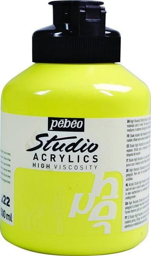 Studio Akrilik Boya 500 ml 22 Lemon Cadmium Yellow Hue