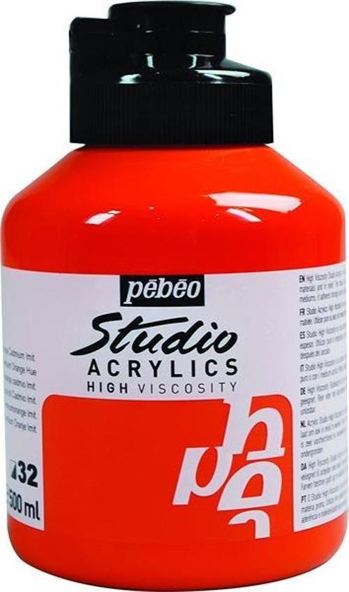 Studio Akrilik Boya 500 ml 32 Cadmium Orange Hue