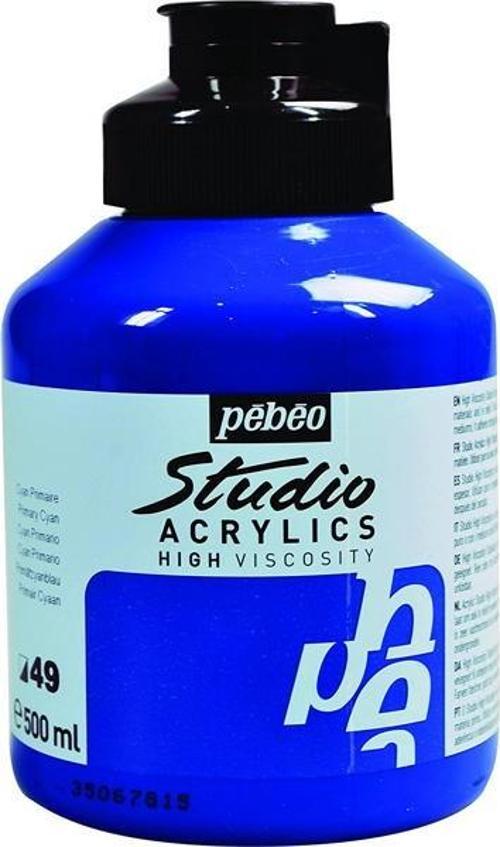 Studio Akrilik Boya 500 ml 49 Primary Cyan