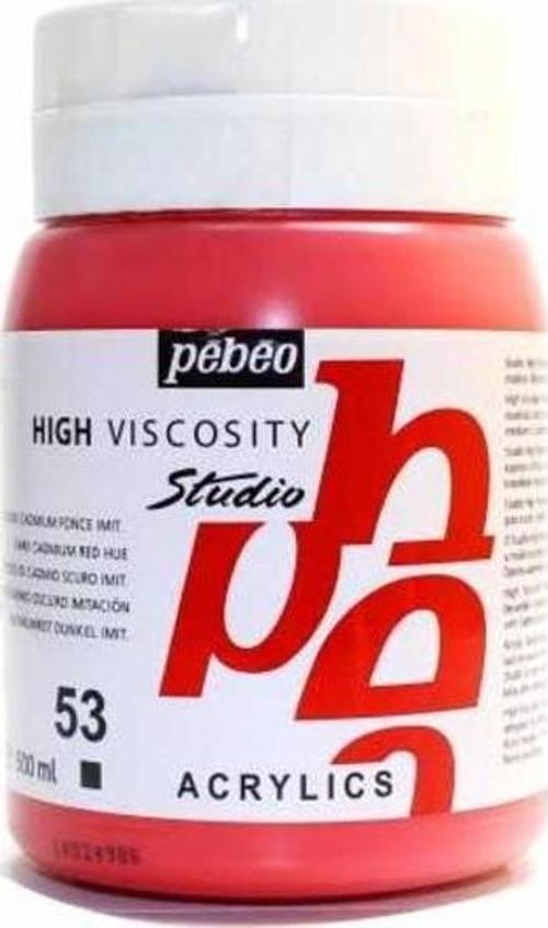 Studio Akrilik Boya 500 ml 53 Dark Cadmium Red Hue