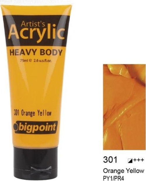 Akrilik Boya 75 ml Orange Yellow 301