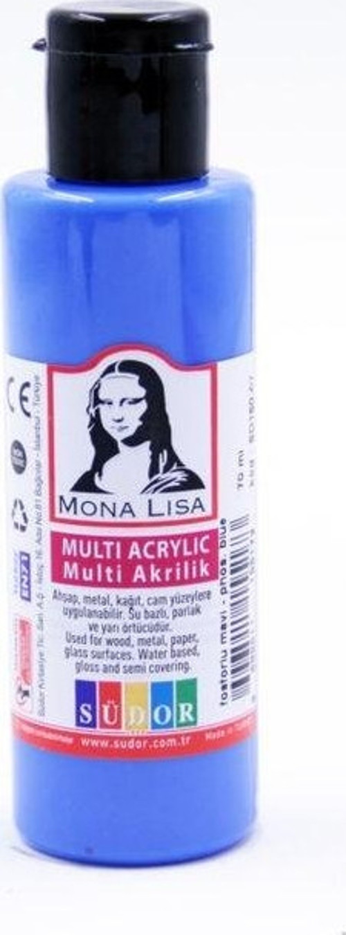 Mona Lisa Multi Akrilik Boya 70 ml Fosforlu Mavi