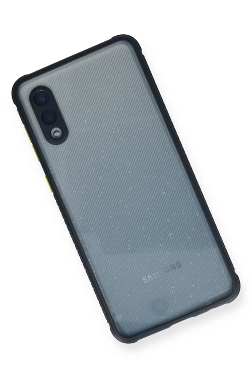 Newface Samsung Galaxy A02 Kılıf Miami Şeffaf Silikon - Lacivert