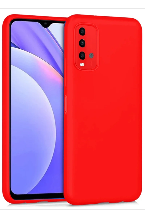 Xiaomi Redmi 9t Kılıf Nano İçi Kadife Silikon - Kırmızı