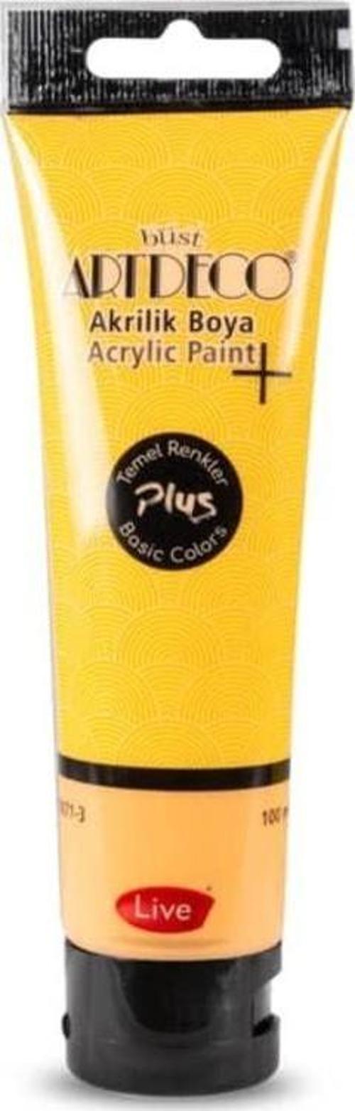 Plus Akrilik Boya 100ml Tüp Koyu Sarı 408