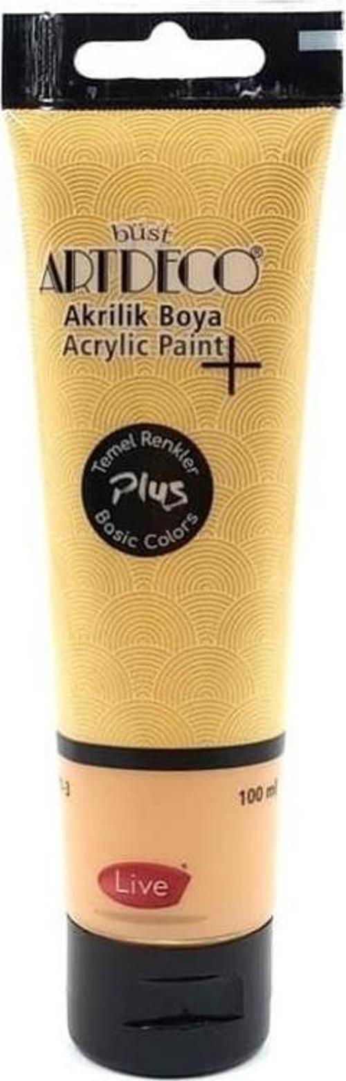 Plus Metalik Akrilik Boya 100ml Tüp Altın 554