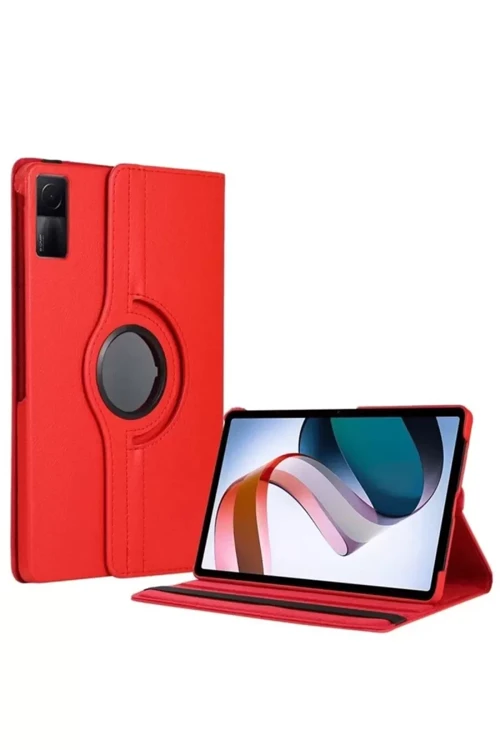 Xiaomi Redmi Pad Se 4g Kılıf 360 Tablet Deri Kılıf - Kırmızı
