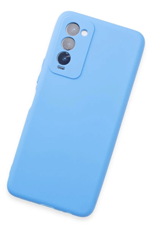 Newface Tecno Camon 18 Kılıf First Silikon - Mavi