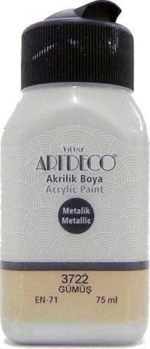Metalik Akrilik Boya 75 ml. 3722 Gümüş