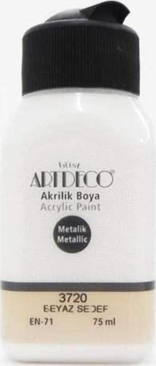 Metalik Akrilik Boya 75 ml. 3720 Beyaz Sedef