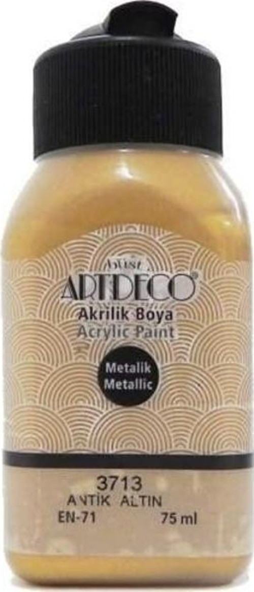 Metalik Akrilik Boya 75 ml. 3713 Antik Altın