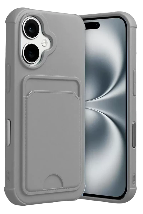 Apple İphone 17 Kelvin Kartvizitli Silikon - Gri