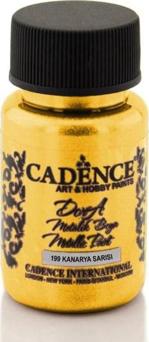 Dora Metalik Boya 50 ml. 199 Kanarya Sarısı