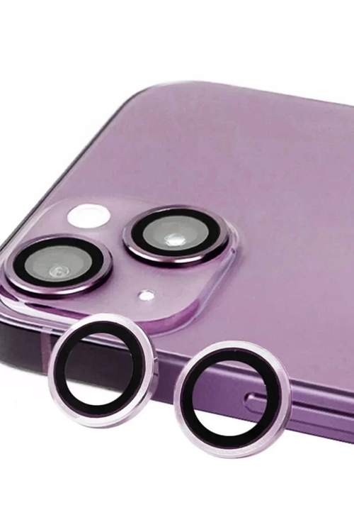 Newface Apple İphone 14 Plus Raze Metal Kamera Lens - Mor