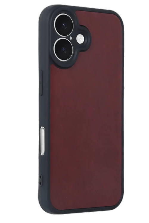 Newface İphone 16 Kılıf Aras Deri Kapak - Bordo