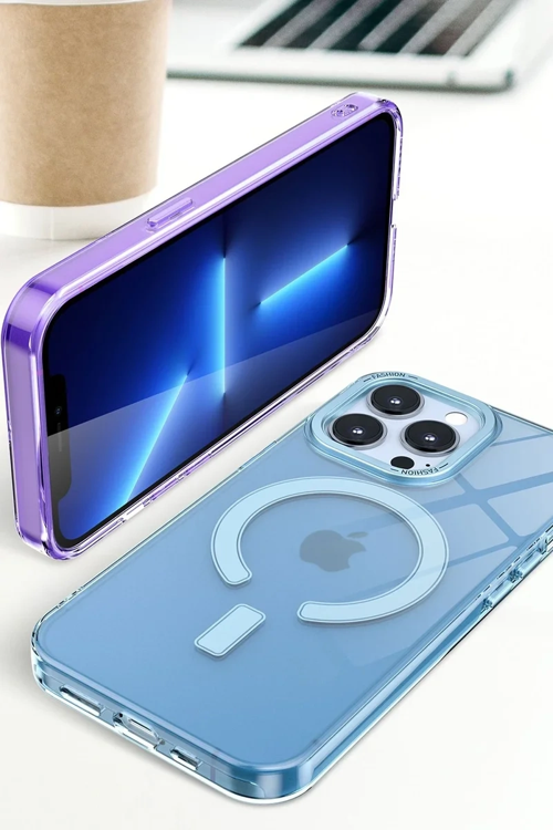 Newface İphone 14 Pro Kılıf Troy Magsafe Kapak - Mor