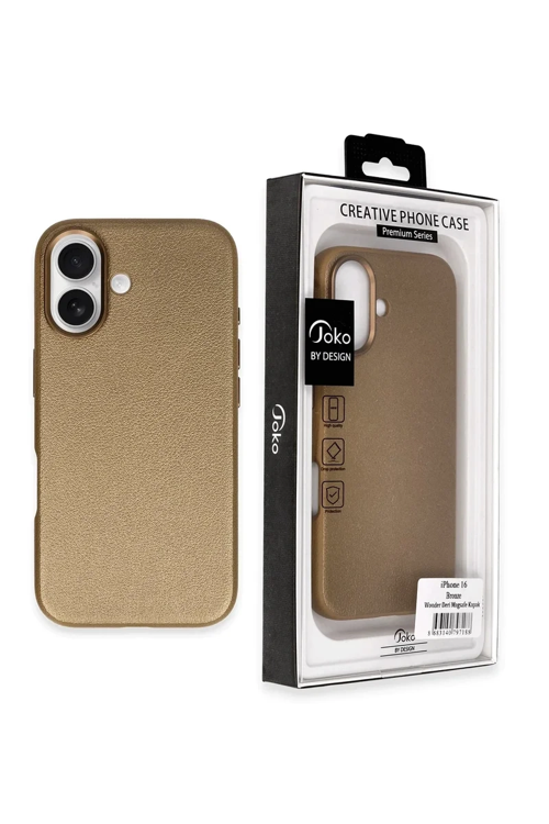 Joko İphone 16 Wonder Deri Magsafe Kapak - Bronz