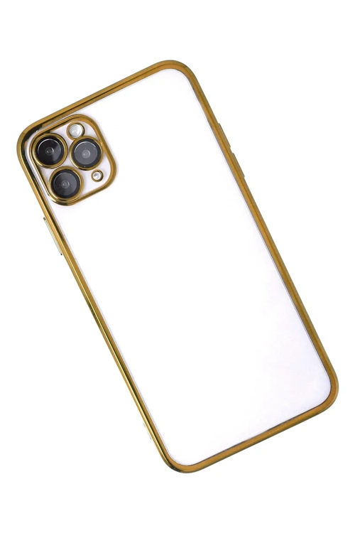 Newface İphone 11 Pro Kılıf Razer Lensli Silikon - Gold