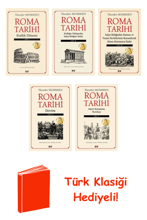 Theodor Mommsen 5 Kitap Seti + Türk Klasiği Hediye