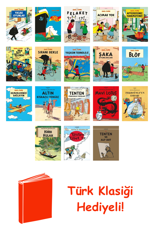 Herge 18 Kitap Seti + Türk Klasiği Hediye