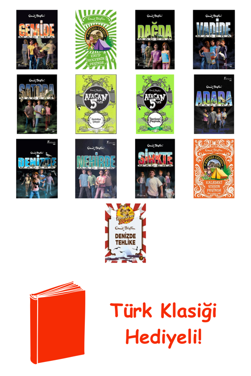 Enid Blyton 13 Kitap Seti + Türk Klasiği Hediye