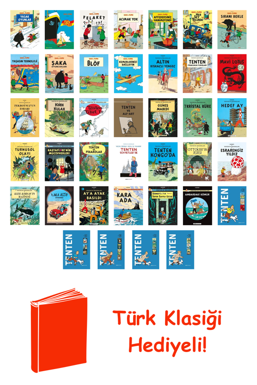 Herge 39 Kitap Seti + Türk Klasiği Hediye