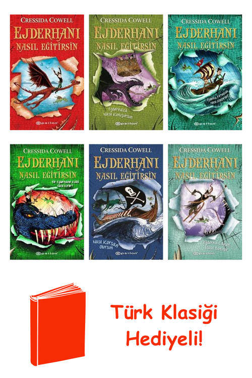 Cressida Cowell 6 Kitap Seti + Türk Klasiği Hediye