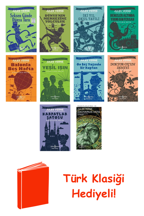 Jules Verne 10 Kitap Seti + Türk Klasiği Hediye
