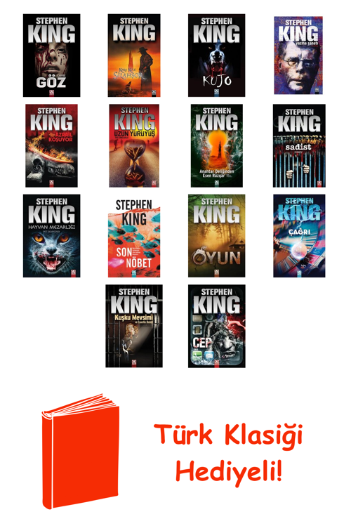 Stephen King 14 Kitap Seti + Türk Klasiği Hediye