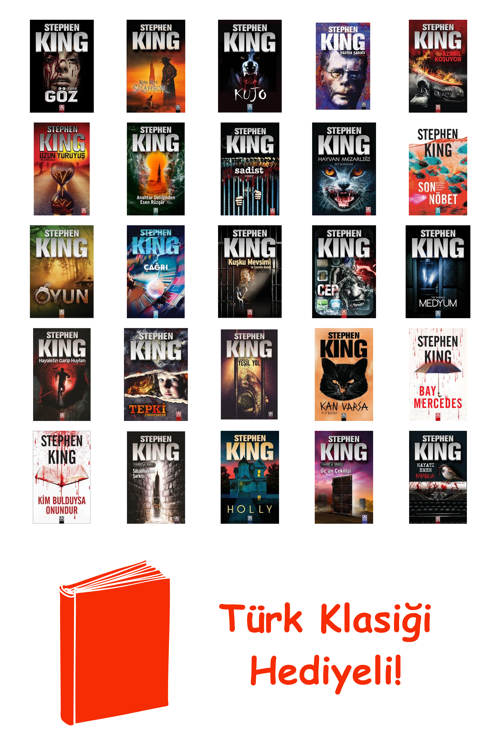 Stephen King 25 Kitap Seti + Türk Klasiği Hediye