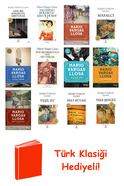 Mario Vargas Llosa 12 Kitap Seti + Türk Klasiği Hediye